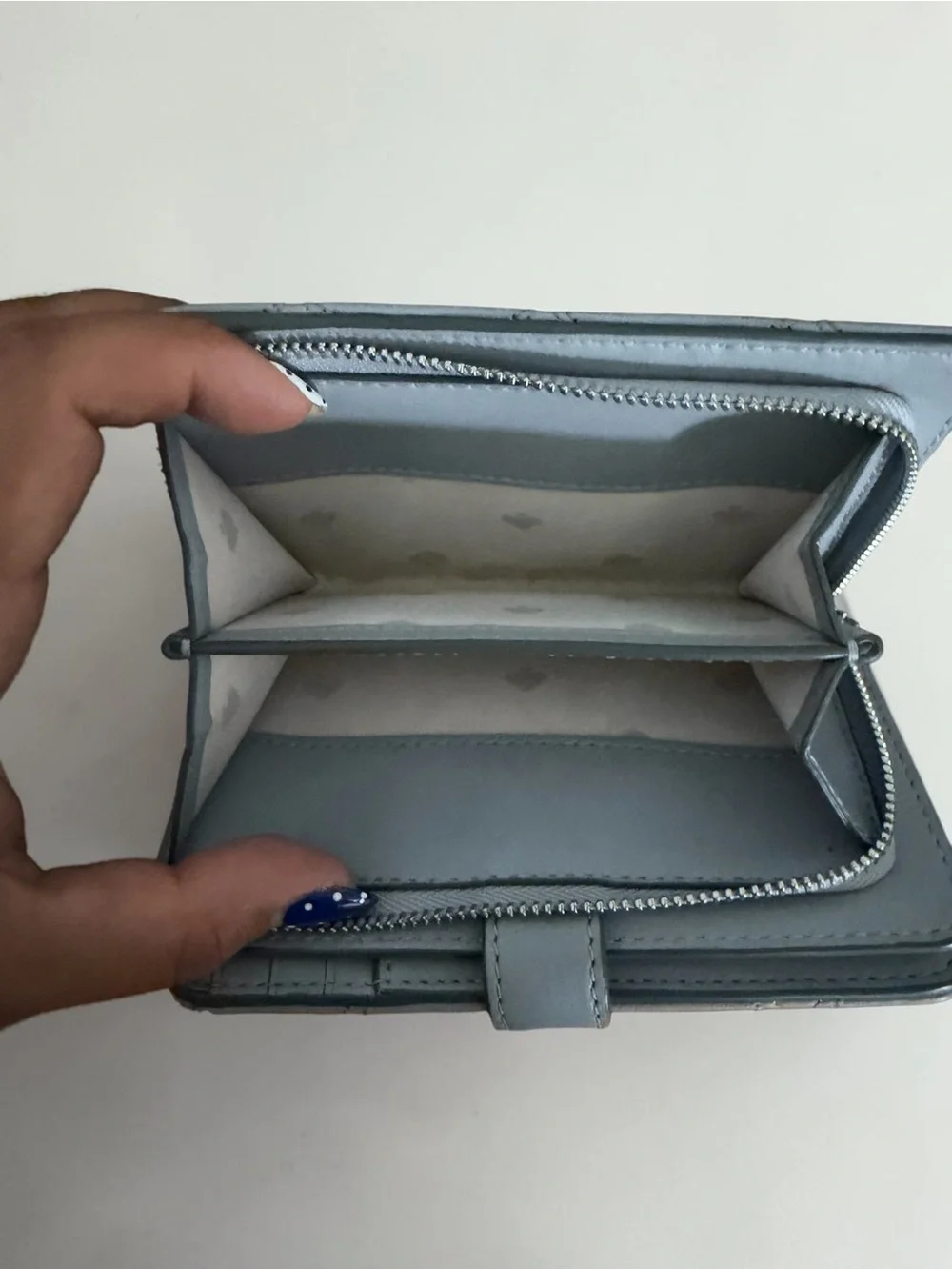 Kate Spade New York Gray Quilted Zip Around Wallet